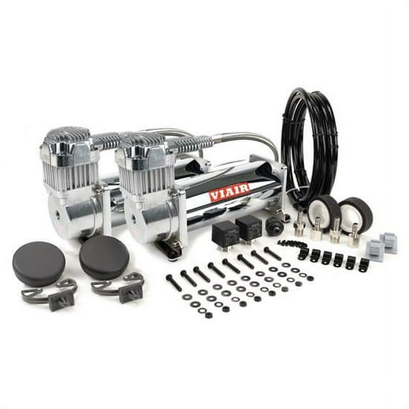 VIAIR 45013 450C Dual On-Board Vehicle Air Compressors, Chrome