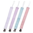 thumbnail image 1 of Viaky 4-Pack Baby Pacifier Clips - Handmade Linen Leashes for Newborn Boys and Girls, Universal Fit, 1 of 9