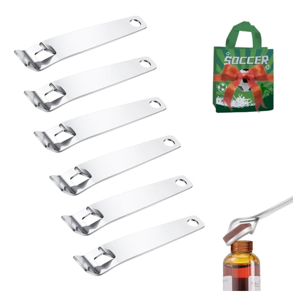 Vial Decapper for 20mm and 13mm Flip Vial Cap Stainless Steel Remover Oral Liquid Seal Opener Bottle Openers for Beer Bottle Can Jar Lid,Free Delicate Gift Bag Included(6Pcs)