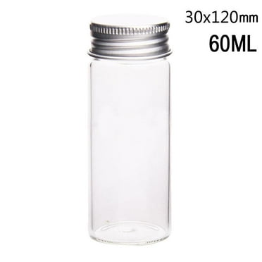 Vials Small Glass Bottles Mini Jars With Aluminum Screw Storage K0X8