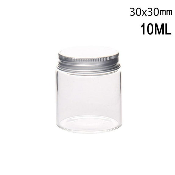 Vials Small Glass Bottles Mini Jars With Aluminum Screw Top Storage Lids P0I5