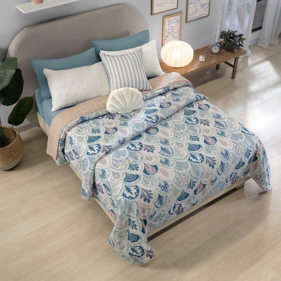 Vianney Comforter Queen Novo Santorini Patterned Design Soft Fleece Material Lightweight and Cozy Throw for Couch or Bed Year Round Comfort and Stylish Decor