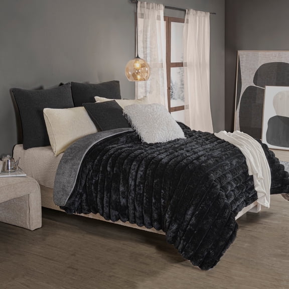 Vianney - Everest Blanket - Belgica/King XL Size - 100% Polyester Filling and Fabric, Gradient Gray Design - Soft, Warm Duvet