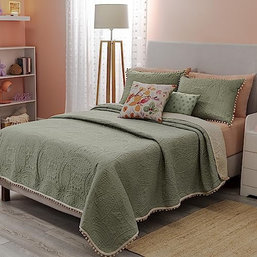 Vianney Jade Queen Size Comforter Set Trendy Room Decor