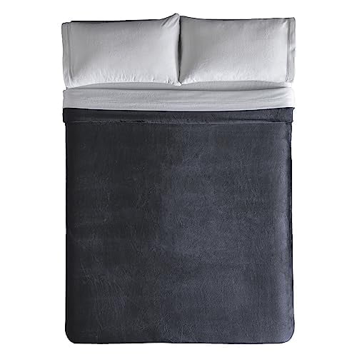 Vianney - King Size Lightweight Black Blanket - Soft Fleece Material for Year-Round Comfort - Cozy and Practical Throw for Couch or Bed