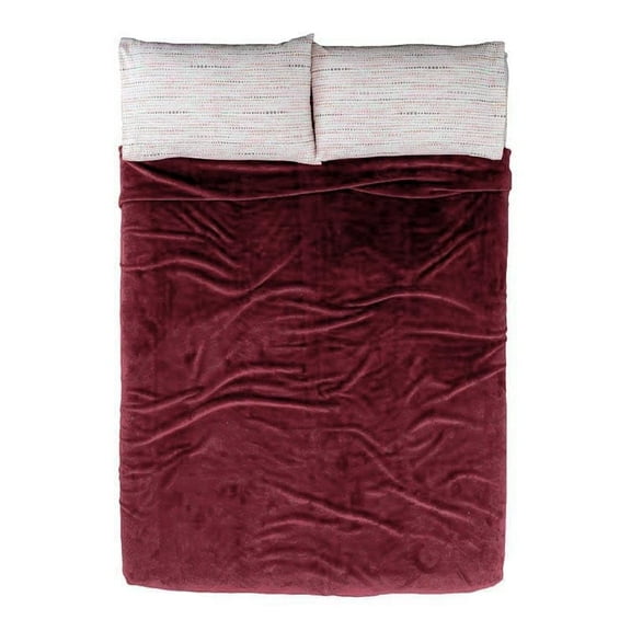 Vianney - Light Red King Size Blanket - Lightweight and Soft Texture - Cozy and Breathable for Year-Round Comfort