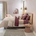 thumbnail image 1 of Vianney Navarra Reversible Comforter Set – King Size, Burgundy & Cream Floral Print, Luxurious All-Season Bedding, 1 of 7