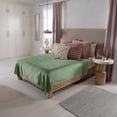 thumbnail image 1 of Vianney Sabia King Size Lightweight Fleece Blanket in Sage Green Ultra Soft Cozy Throw for Couch or Bed Year-Round Comfort and Breathable Warmth, 1 of 9