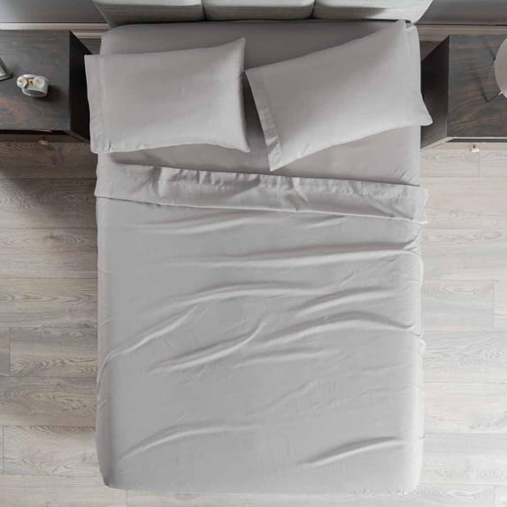 Vianney Viasoft Grey Full Size Sheets Set Viasoft Microfiber Texture