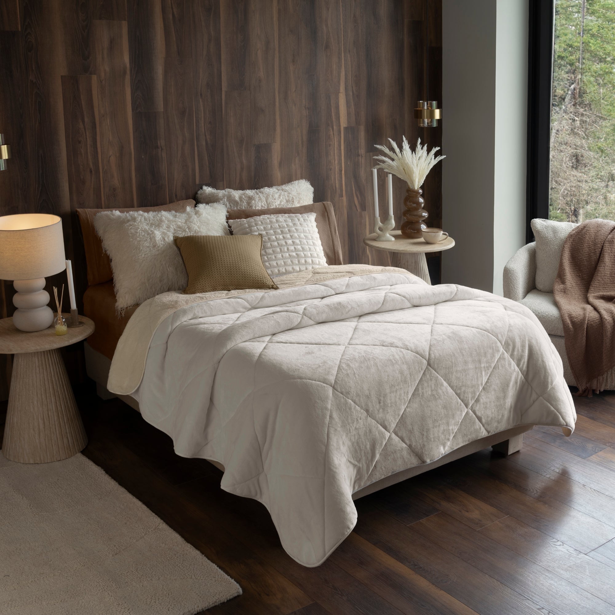 Vianney - Winter Blanket - Banff/King Size - Ultra-Soft Beauty Front with Premium Sherpa Back for Enhanced Warmth and Cozy Comfort