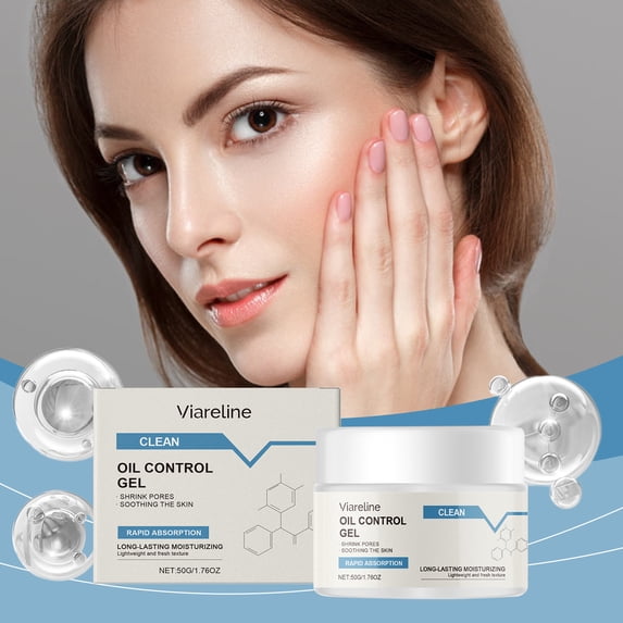 Viareline Oil-Control And Soothing Moisturizing Gel, Moisturizes, Hydrates And Refreshes, Controls Oil, Shrinks Pores And Reduces Blemishes