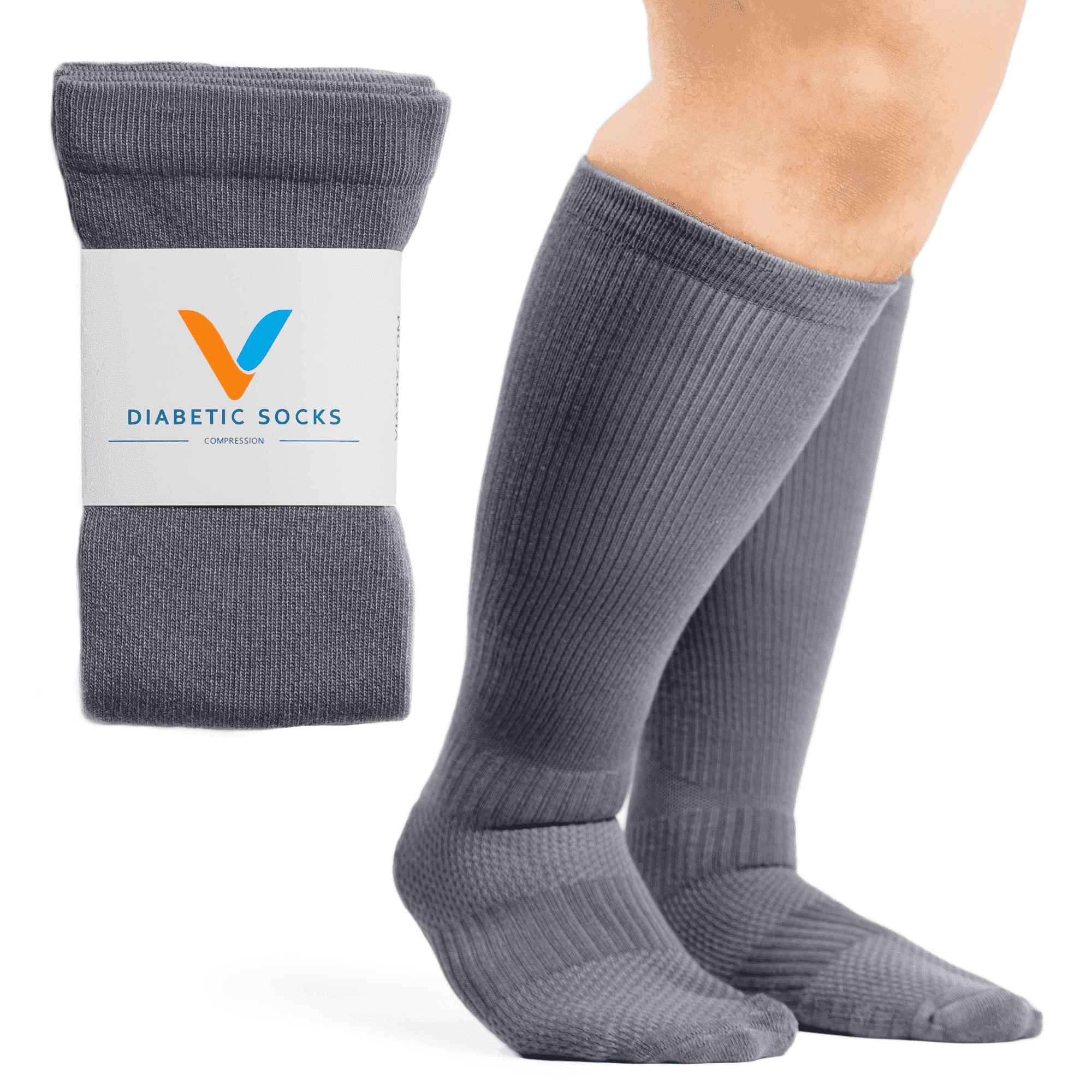 Viasox Compression Socks for Women and Men, Knee High Socks 12-15 mmhg ...