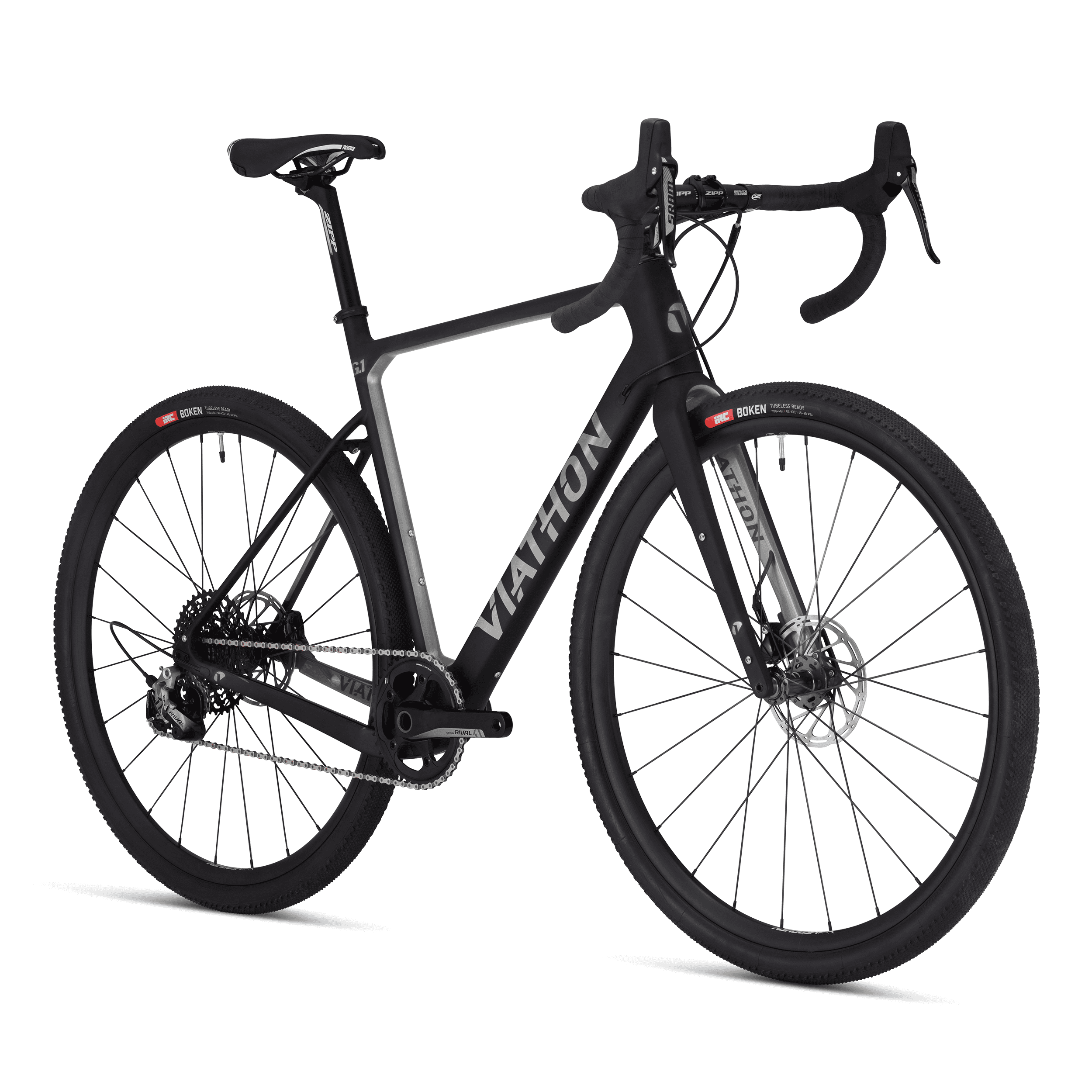 Viathon G1 Rival 56cm Disc 700C Matte Black Silver