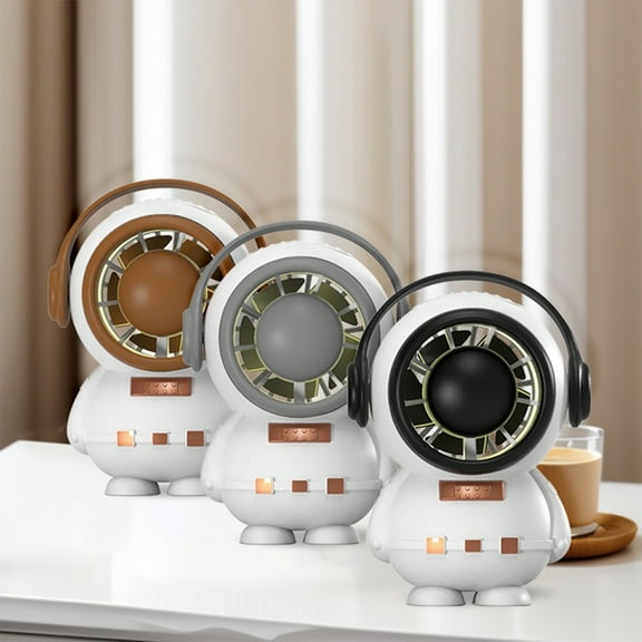 Desk Fan VibHome Clearance Under 5$! Portable Mini Astronaut Fan- Cute Spaceman Rechargeable Desk Fan With Light Pocket Fan Night Light For Student's Room Decoration Kids