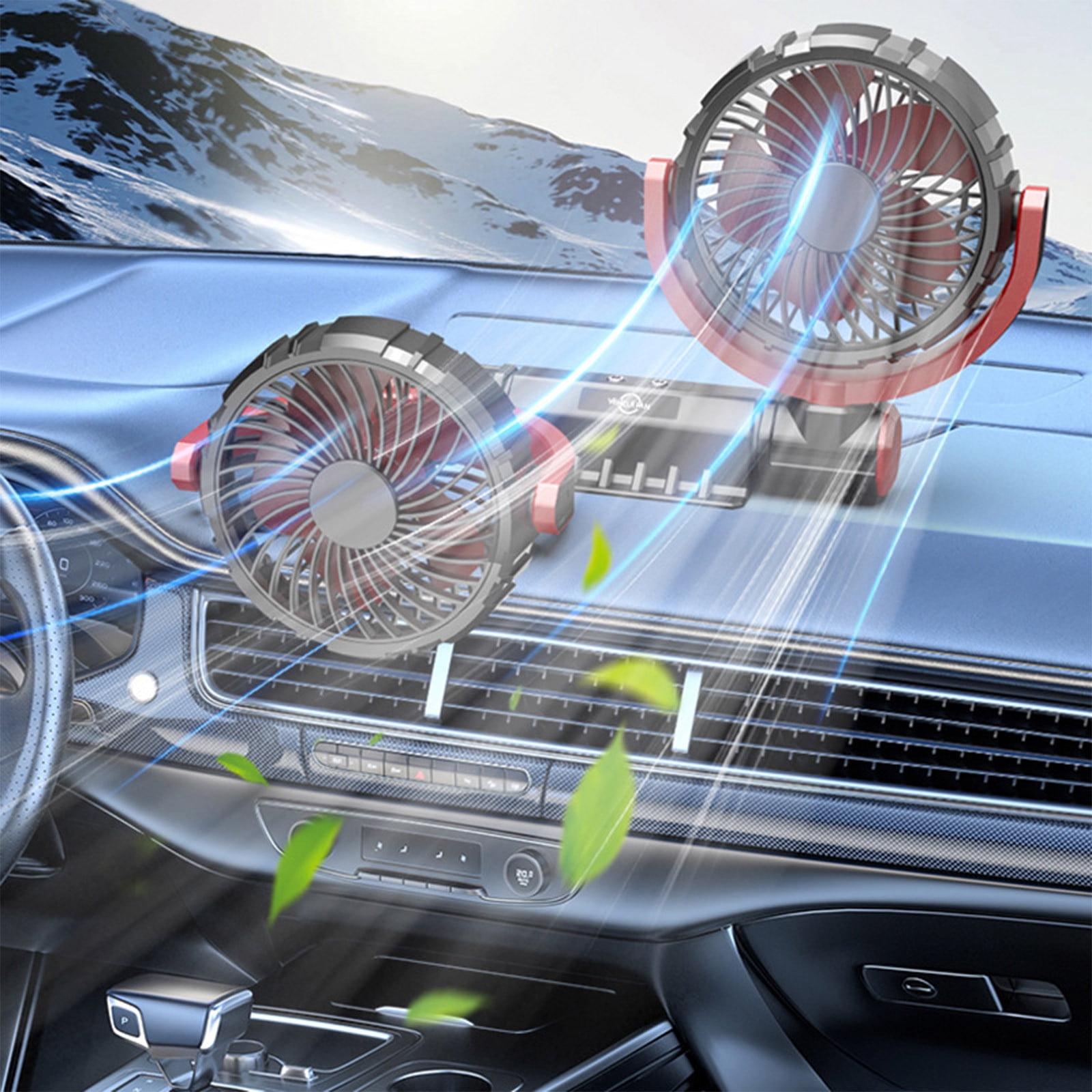 Fans That Blow Cold Air VibHome Clearance of savings! Wired Car Mounted Fan Practical For Car Interior Three-way Folding With Large Angle And Strong Wind Power