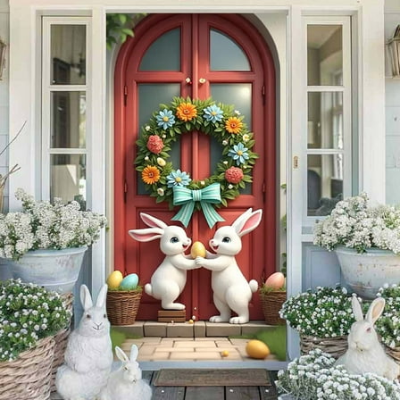 VibHome Easter Hanging Decoration Easter Door Curtain Suitable For Large Party Supplies Room Garden Wall Decoration Holiday Decoration Background Banner on Clearance!