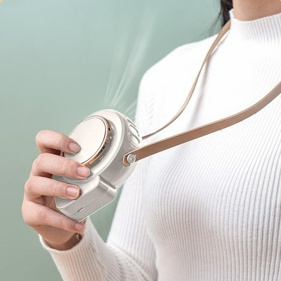 Portable Fan VibHome Neck Fans Mini Fan Hanging Neck Portable USB Rechargeable Bladeless Fan Brushless Motor Quiet Wind Cool Comfort Multifunction Fan