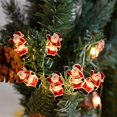 thumbnail image 1 of Kmdttou Outdoor Decorations Lights 20LEDs Warm Color Christmas Decoration Lights String Santa Claus Holiday Colorful Lights Battery Operated, 1 of 6