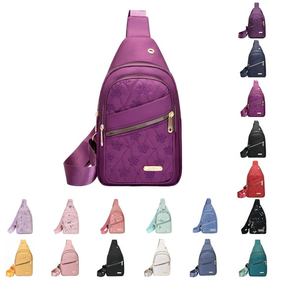 VibHome Sling Bag For Men Women Shoulder Backpack Chest Bags Crossbody Daypack With Earphone Hole For Hiking Camping Outdoor Trip