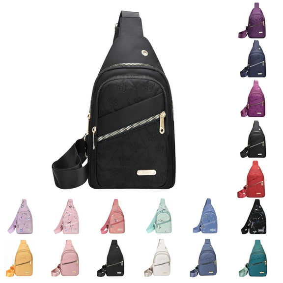 VibHome Sling Bag For Men Women Shoulder Backpack Chest Bags Crossbody Daypack With Earphone Hole For Hiking Camping Outdoor Trip