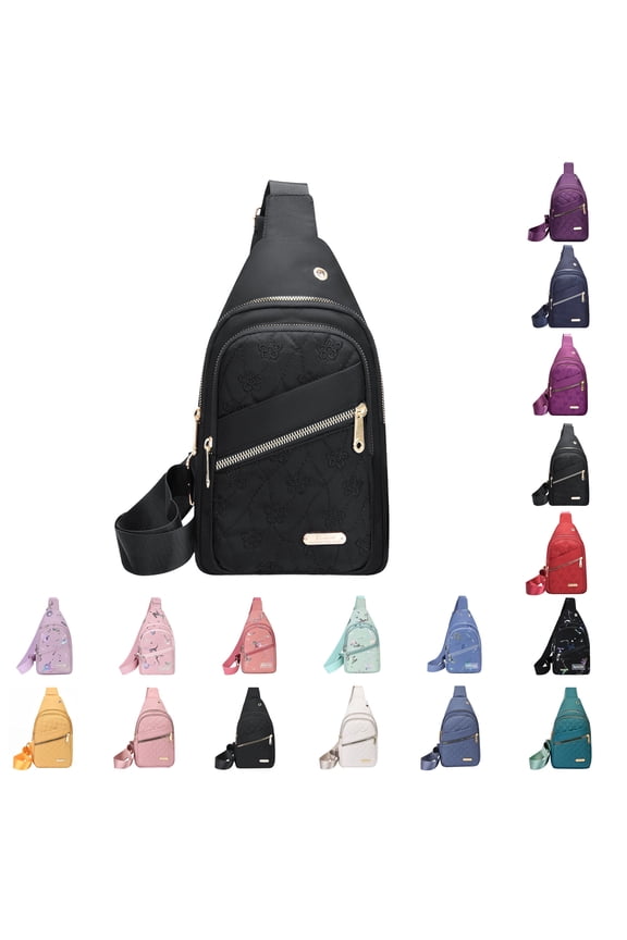 Sling Bag For Men Women Shoulder Backpack Chest Bags Crossbody Daypack With Earphone Hole For Hiking Camping Outdoor Trip