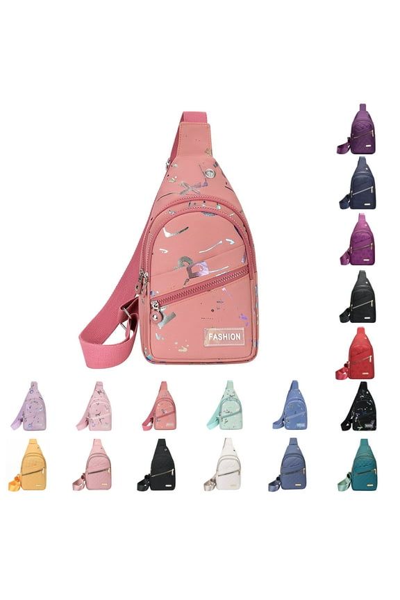 Sling Bag for Women Men Crossbody Running Pack With Adjust Running Belts And 2 Zippers Pockets For Women And Men Workout Travelling Jogging Cycling Hiking Waist Pack