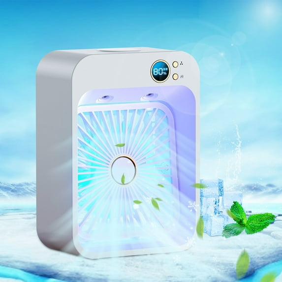 Fans That Blow Cold Air VibHome USB Mini Cooler Purifying Humidifying Coolings Fan Plug-in Version