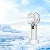 Handheld Fan VibHome Up to 60% off! Digital Screen Display Small Fans That Can Be Straighten Or Tilted To Blow Food Silent High Wind Cooled Fans