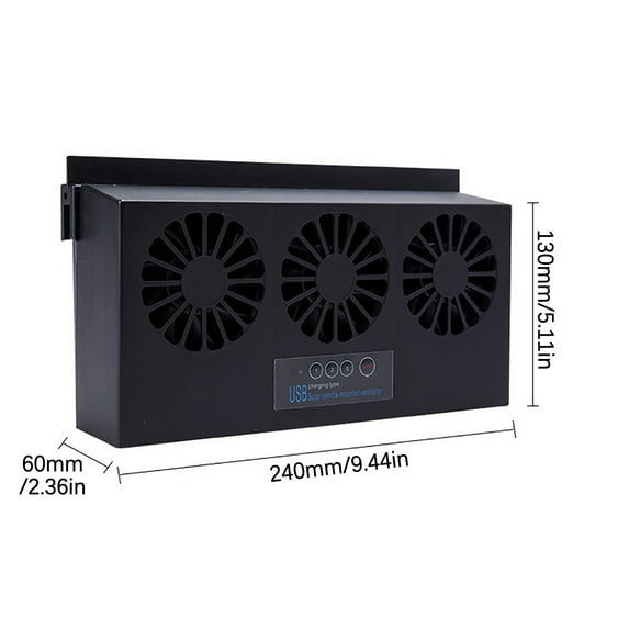 Desk Fan VibHome Up to 65% off! Car Solar Exhaust Fan Car Radiator Wireless Fan Car Ventilation Fan