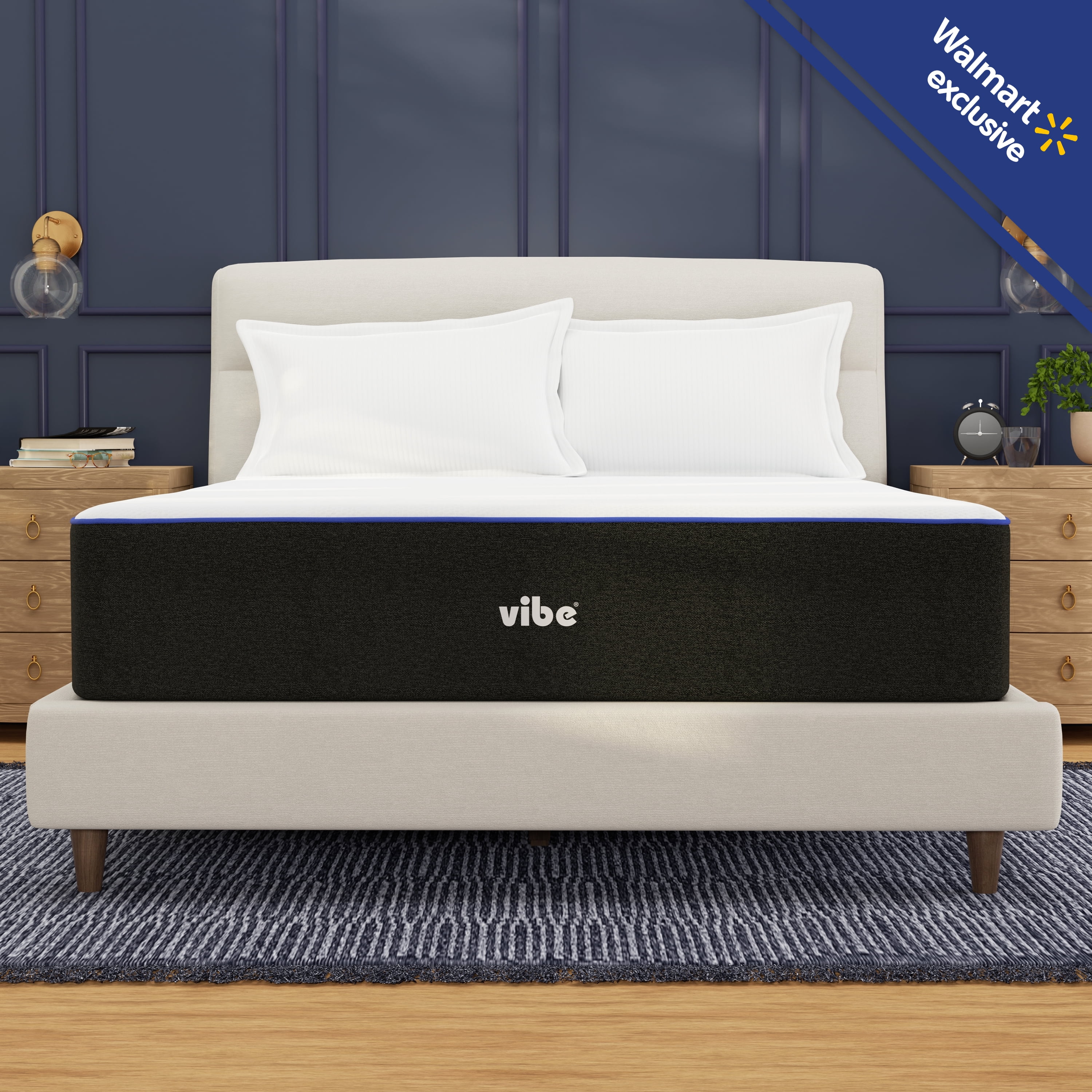 Vibe 12 inch King Luxury Plush Super Cooling Gel Memory Foam Mattress White