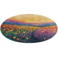 thumbnail image 1 of Vibe Blooming Tulips Floral Medallion Round Rug - Small Round Area Rug, Soft Non-Slip Machine Washable Bedroom Mat Indoor Accent Entry Carpet for Office Desk Dorm Hallway, 1 of 6