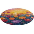 thumbnail image 1 of Vibe Blooming Tulips Round Rugs -Washable Non-Slip Small Round Area Rug Throw Soft Circle Rugs for Bedroom, Modern Print Indoor Carpet for Entryway Sofa Living Room, 1 of 6