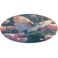 thumbnail image 1 of Vibe Blooming Tulips Round Small Area Rug, Print Non Slip Washable Floor Mat, Soft Throw Rug for Living Room, Powder Room Entryway, Bathroom, Bedside, 1 of 6
