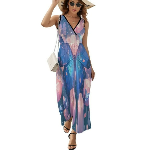 Vibe Blooming Tulips Sleeveless Dress Female Clothing Dress Women Summer 2025 Dress