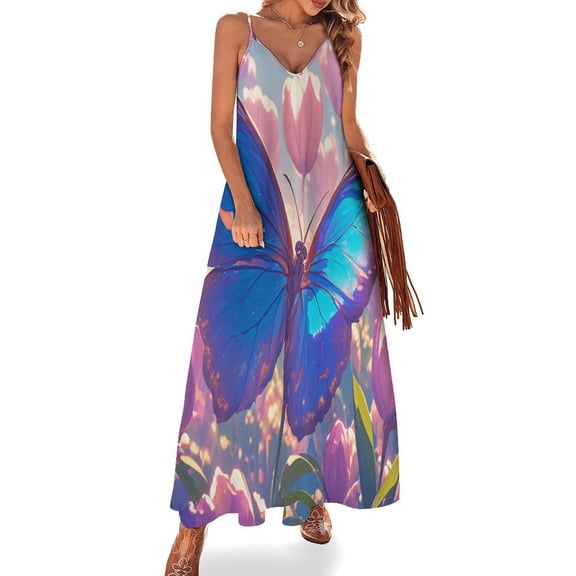 Vibe Blooming Tulips Sleeveless Dress Woman Fashion Long Dresses Women's Summer Suit Dress Summer 2025 Women