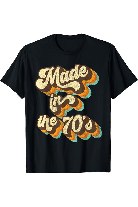 Vibe Born In 70s Costume Party Retro Groovy T-Shirt