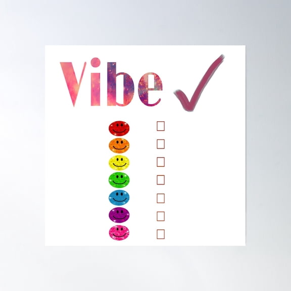Vibe Check Poster Wall Art, Modern Wall Decor, 16x24 UNFRAMED
