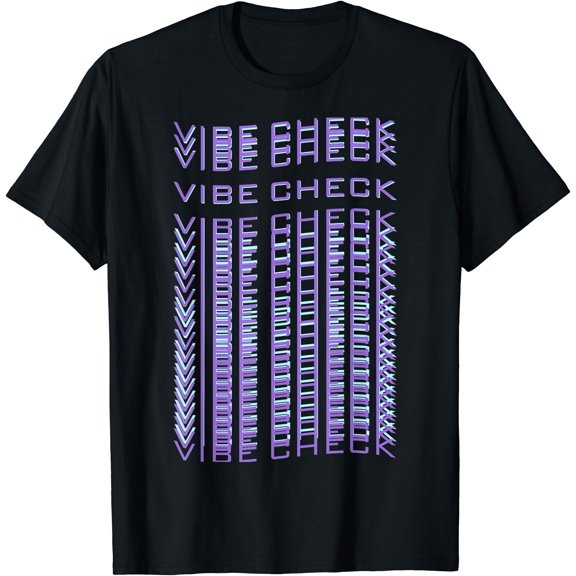 Vibe Check - Vaporwave Aesthetic Meme Quote - Wave Design T-Shirt
