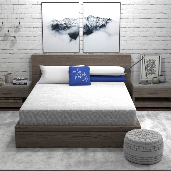 Vibe Heather Grey 10” Gel Memory Foam Mattress in a Box, Twin [Ultra Small Package]