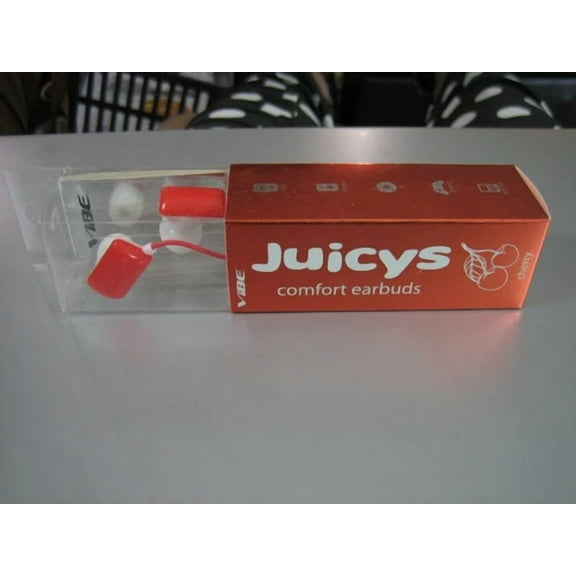 Vibe Juicys Comfort In-Ear Headphones - Cherry Red