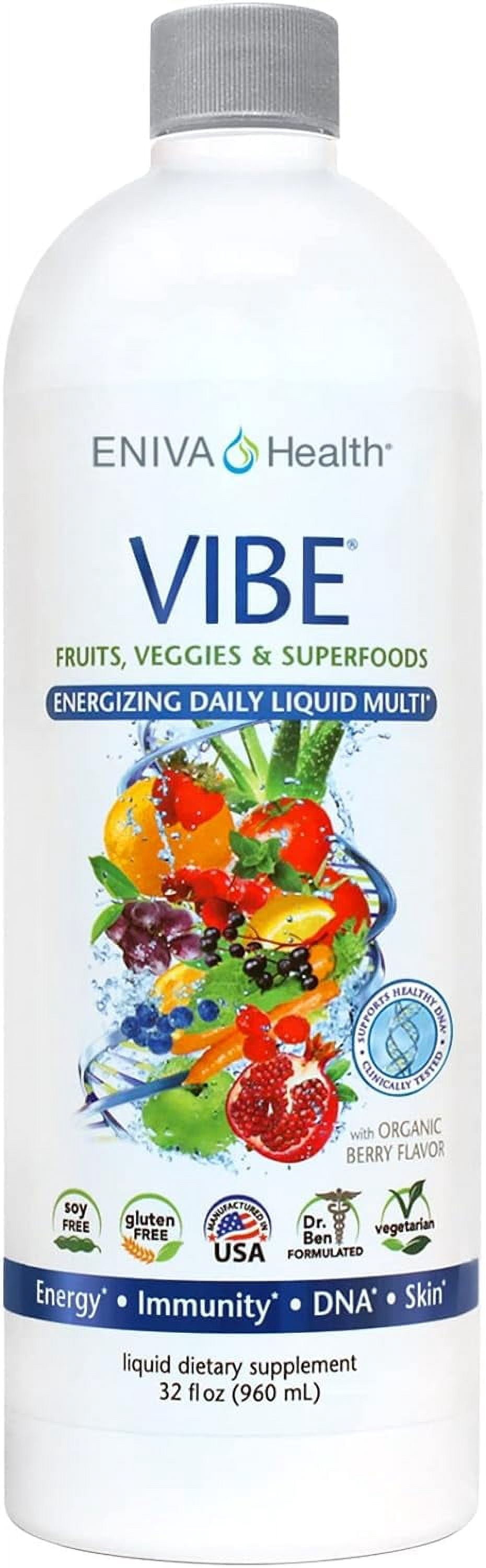 Vibe Liquid Multivitamins Mineral Supplements with Vitamins A B12 C D E & Amino Acids Fruits