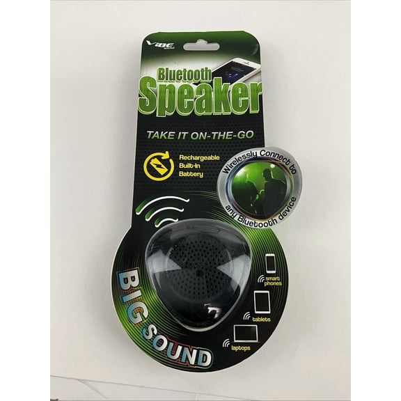 Vibe Wireless Bluetooth Rechargeable Speaker Black New