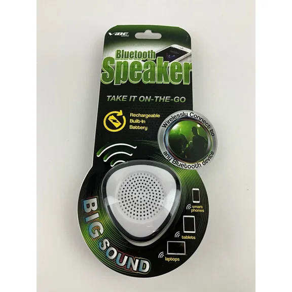 Vibe Wireless Bluetooth Rechargeable Speaker White New