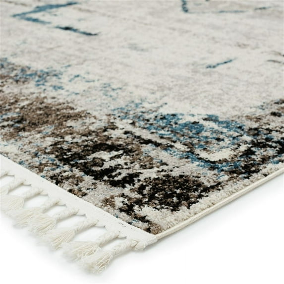 Vibe by Jaipur Living Aydin Medallion Gray/ Blue Area Rug (5'3"X7'6")