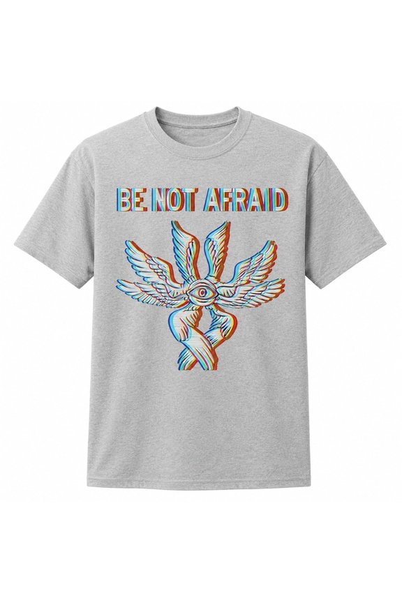 Be Not Afraid Winged Eye Graphic Tee | Women's Vintage Streetwear T-Shirt | Short Sleeve Round Neck | S–4XL