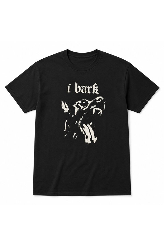I Bark Dog Graphic, Unisex Classic Fit Cotton Tee