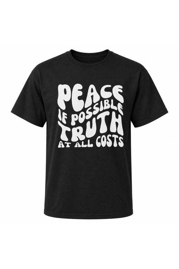 Peace and Truth Statement Unisex Graphic T-Shirt, 100% Cotton Short Sleeve Crew Neck Classic Fit Casual Streetwear for Men and Women