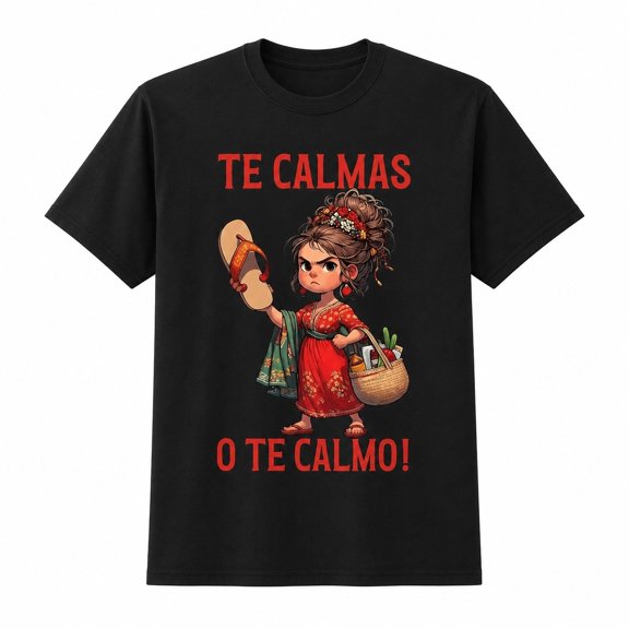 VibeNest Te Calmas O Te Calmo Funny Spanish Humor Graphic, Unisex Classic Fit Cotton Tee