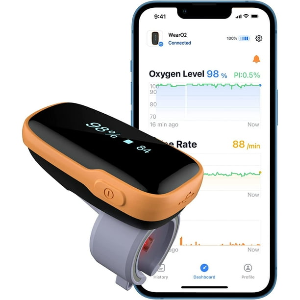 Vibeat Finger Oxygen Monitor with Heart Rate Tracker, FSA/HSA Eligible