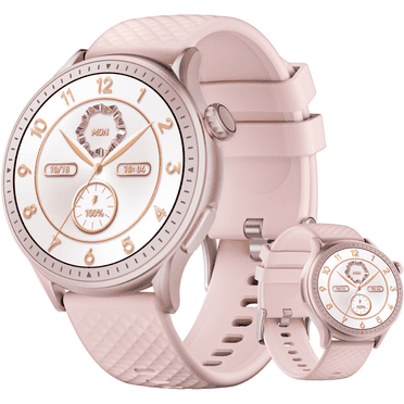 Vibeat GTR3 Smart Watch for Women 2025 Newest 1.43" AMOLED Round Smartwatch Fitness Tracker 100 Modes 200 Dials Compatible with Android/iOS Pink
